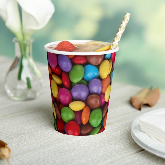 Colourful Candy, Candy Buttons, Sweets, Food Paper Cups (Insitu)