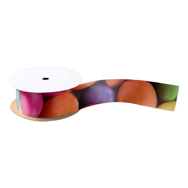 Colourful Candy, Candy Buttons, Sweets, Food Satin Ribbon (Spool)