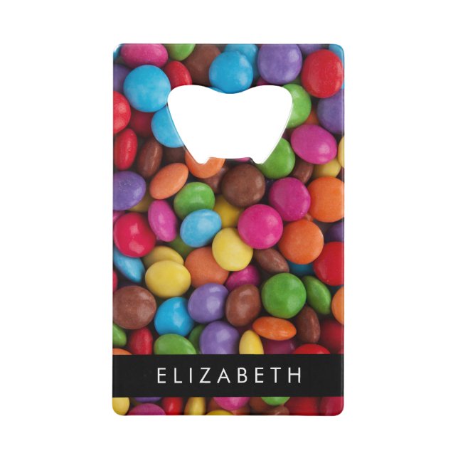 Colourful Candy, Candy Buttons, Sweets, Your Name (Front)