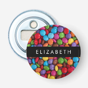 Colourful Candy, Candy Buttons, Sweets, Your Name Bottle Opener