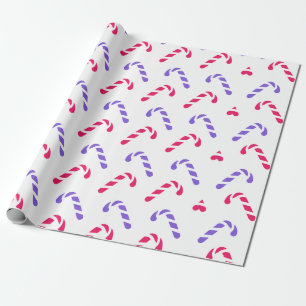 Colourful Candy Cane Pattern Wrapping Paper