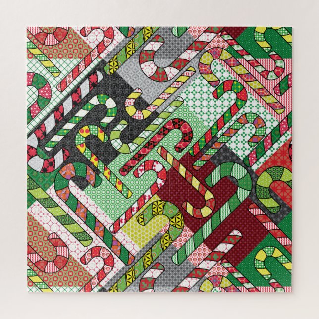 Colourful Candy Canes Jigsaw Puzzle (Vertical)
