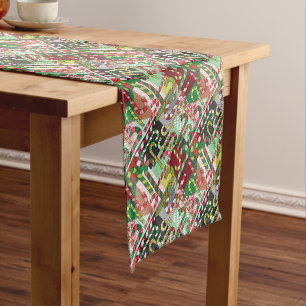 Colourful Candy Canes Short Table Runner
