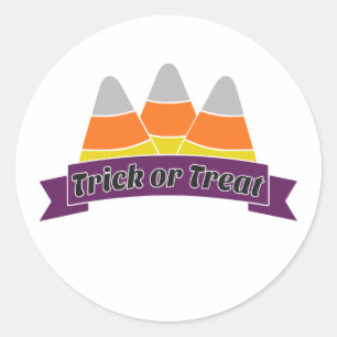Colourful Candy Corn   Trick or Treat Halloween Classic Round Sticker