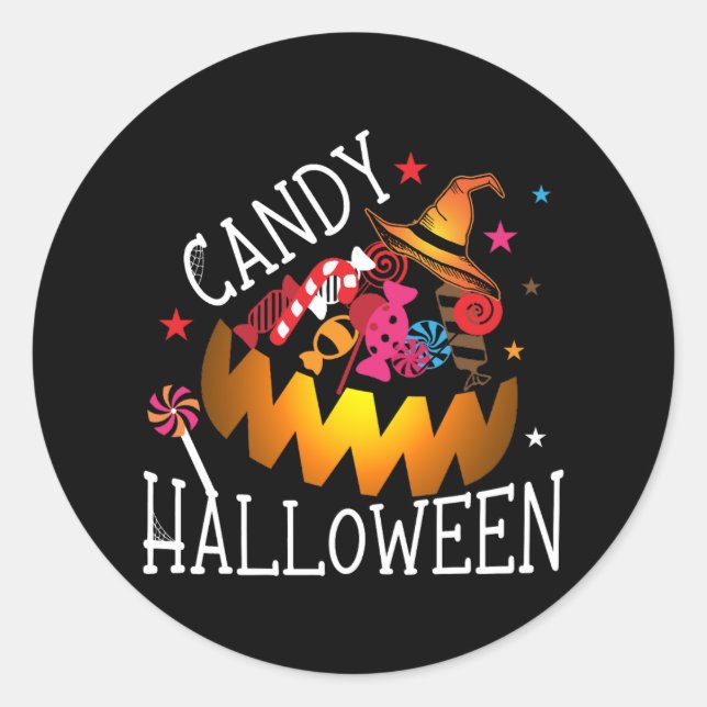 Colourful Candy Halloween Sticker (Front)