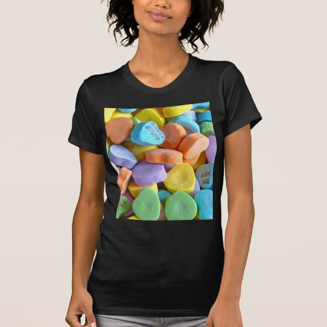 Colourful Candy Hearts T-Shirt (Front)