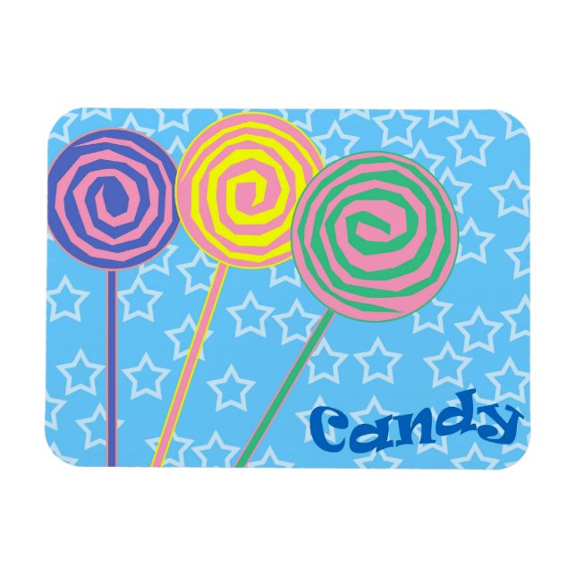 Colourful candy illustration magnet (Horizontal)
