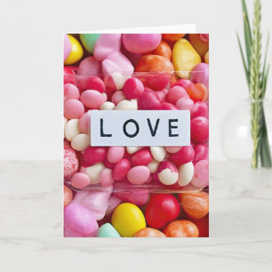 Colourful Candy Love Bridal Wedding Anniversary Card