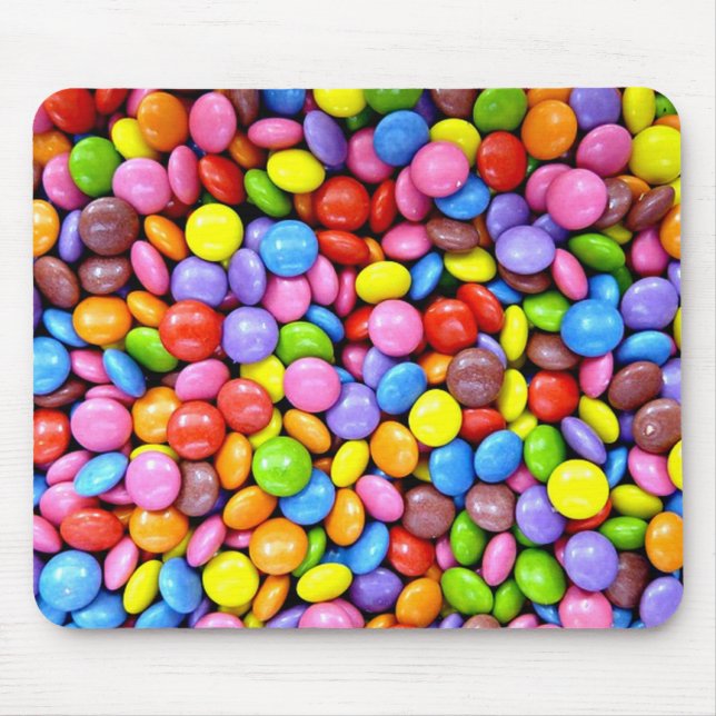 Colourful Candy Pieces Mouse Pad (Front)