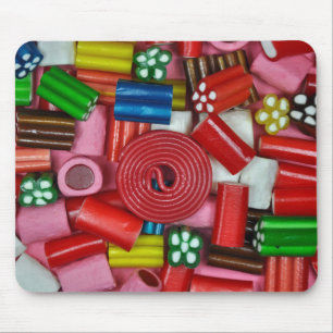 Colourful candy pieces mouse pad
