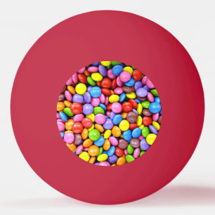 Colourful Candy Pieces Ping Pong Ball