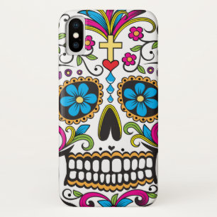 Colourful Candy Skull iPhone X Case
