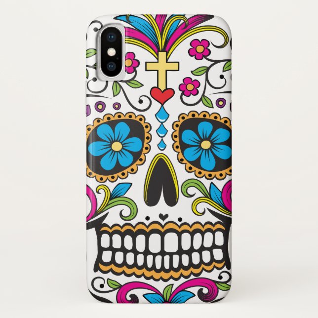 Colourful Candy Skull Case-Mate iPhone Case (Back)