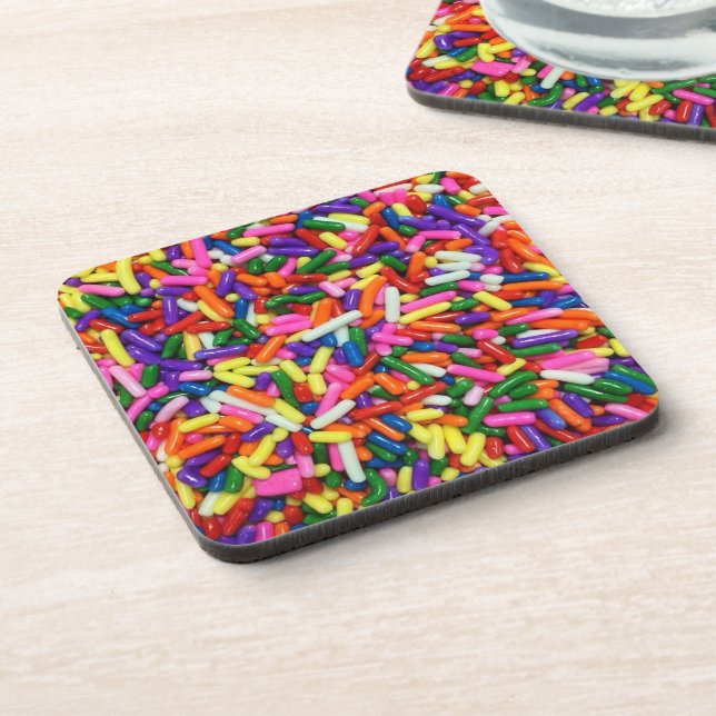 Colourful Candy Sprinkles Coaster (Left Side)