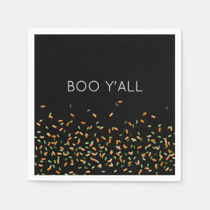 Colourful Candy Sprinkles Custom Halloween Text Napkin
