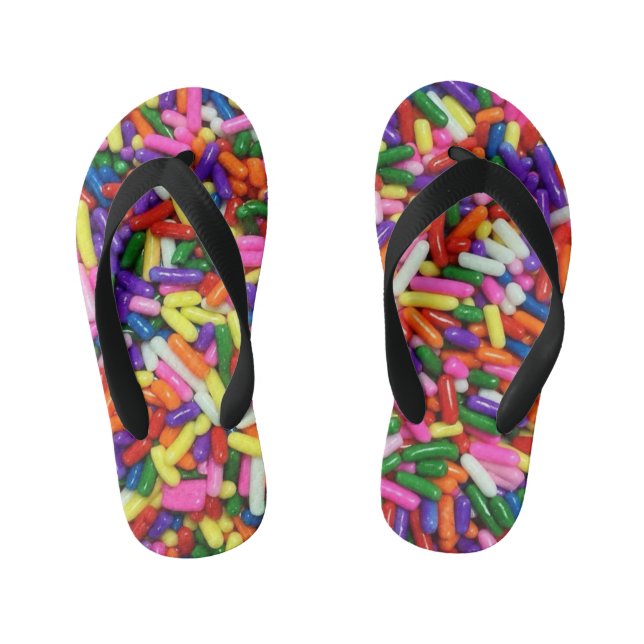 Colourful Candy Sprinkles Kid's Thongs (Footbed)
