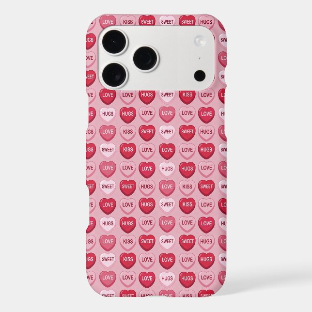 colourful candy Valentine's day heart pattern (Back)