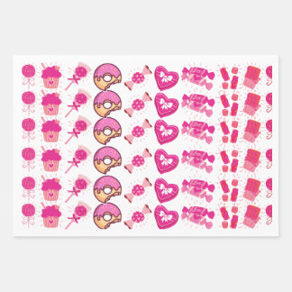 Colourful Candyland Birthday Wrapping Paper Sheet