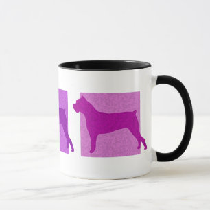 Colourful Cane Corso Silhouettes Mug