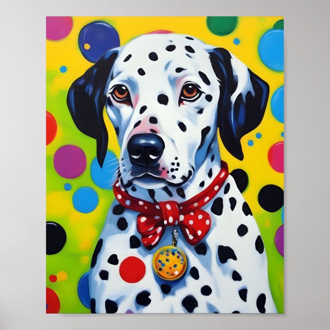Colourful Canine Dalmatian Poster (Front)