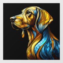 Colourful Canine - Stained Glass by AI