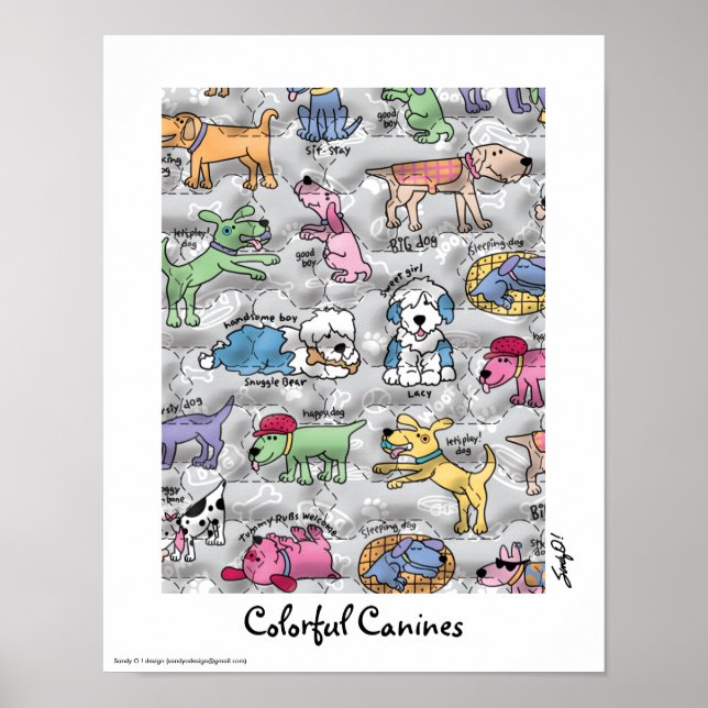 Colourful Canines Poster (Front)