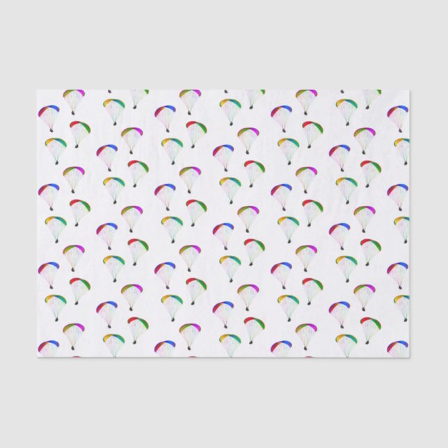 Colourful Canopies - Paraglider Motif Tissue Paper (Front)