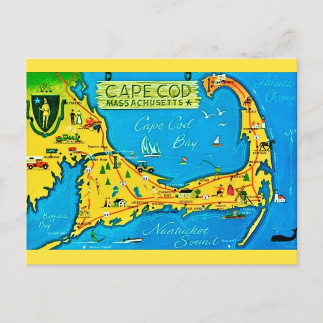 Colourful Cape Cod  Postcard (Front)