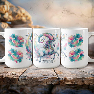 Colourful Capricorn Zodiac Goat Astrology Sign Coffee Mug