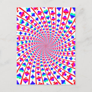 Colourful Card Suits Vortex
