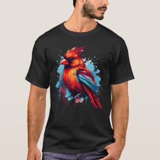 Colourful cardinal bird colour splash family T-Shirt
