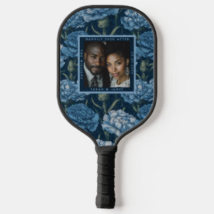Colourful Carnation Accent Boho Wedding Pickleball Paddle