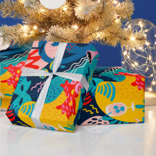 Colourful carnival pattern wrapping paper