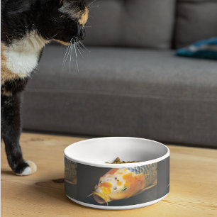 Colourful Carp Fish Photo Pattern Pet Bowl