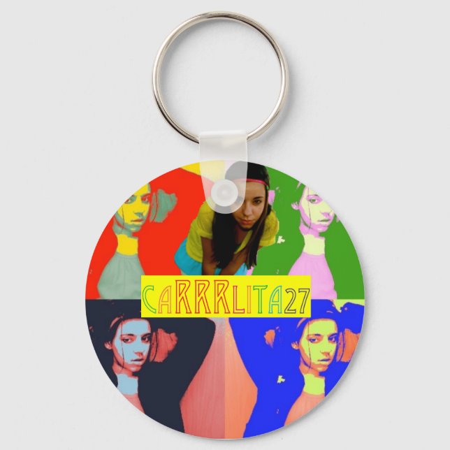 Colourful Carrrlita27 Buttons! Key Ring (Front)