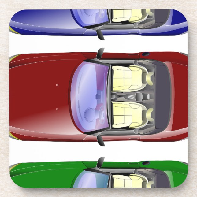 Colourful cars coaster (Front)