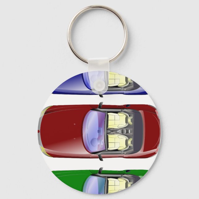 Colourful cars key ring (Front)