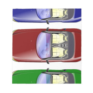 Colourful cars notepad
