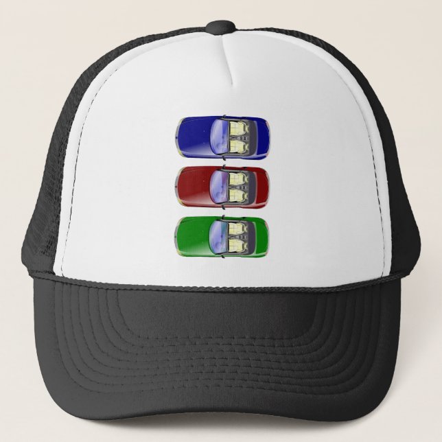 Colourful cars trucker hat (Front)