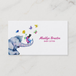 Colourful Cartoon Animals Business Card