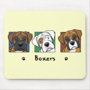 Colourful Cartoon Boxers Mouse Pad
