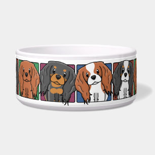 Colourful Cartoon Cavalier King Charles Spaniels