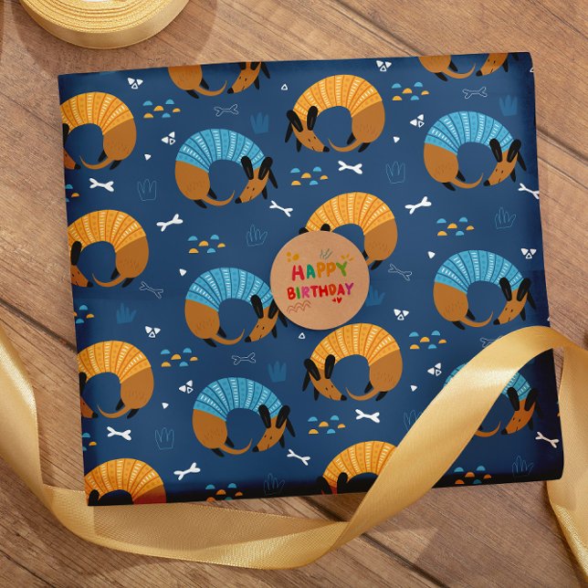 Colourful cartoon crazy sausage dog doodles wrapping paper (Creator Uploaded)