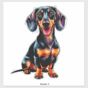 Colourful Cartoon Dachshund