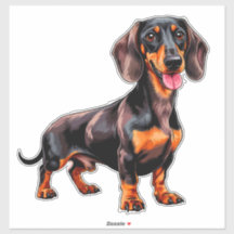 Colourful Cartoon Dachshund