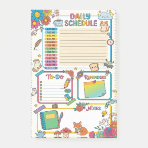 Colourful Cartoon Daily Planner Post-it Notes