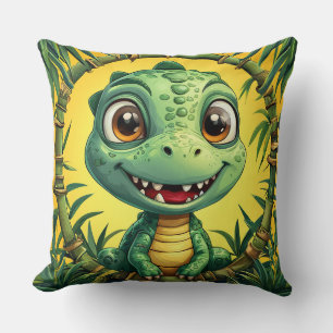 Colourful Cartoon Dinosaur Cushion