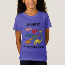 Colourful Cartoon Dinosaurs with Custom Name