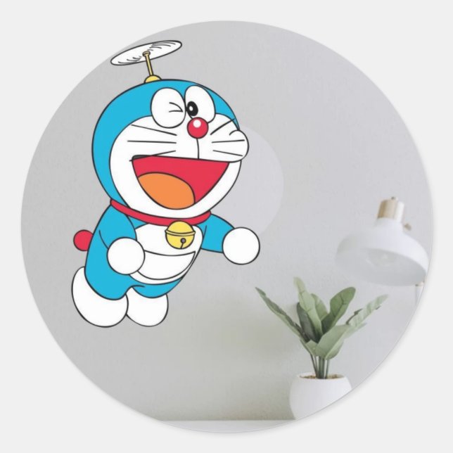 Colourful Cartoon Express Sticker" Classic Round Sticker (Front)