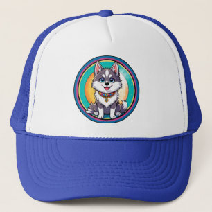 Colourful Cartoon Happy Dog Trucker Hat